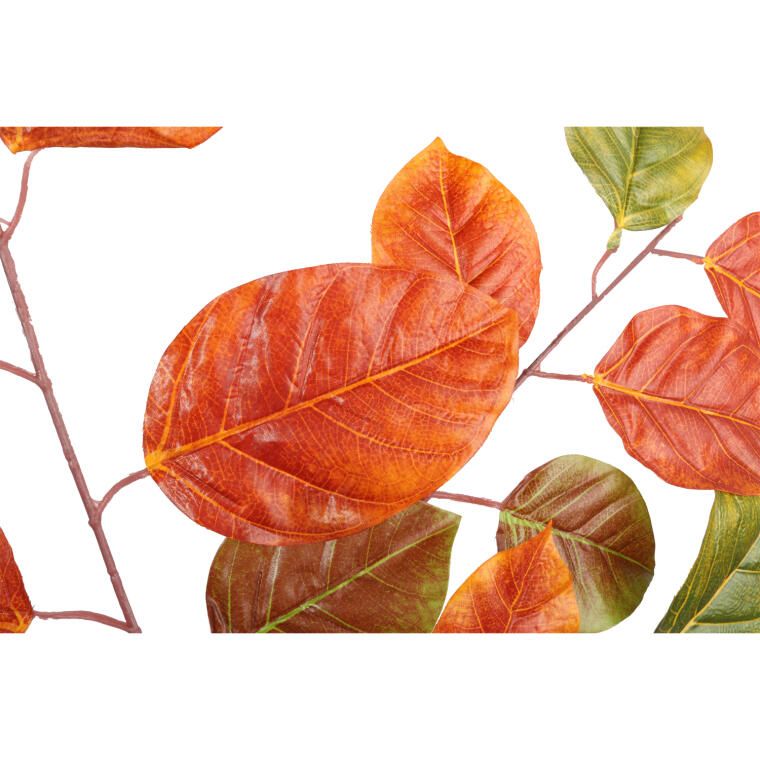 GAŁĄZKA LIŚCI BUKU 70 CM POMARAŃCZOWA