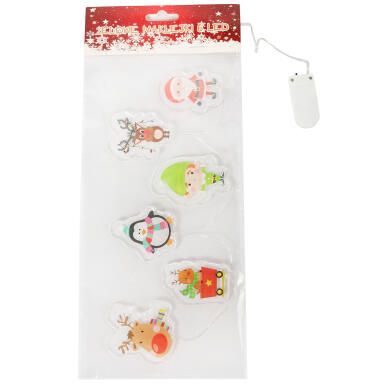 Świąteczne Naklejki Żelowe z LED do Dekoracji Okien i Innych Powierzchni