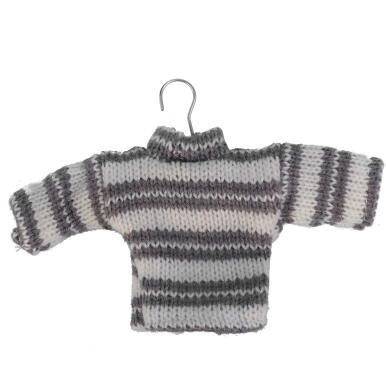 Ozdoba bożonarodzeniowa zawieszka SWETEREK z materiału 13X9cm SZARY