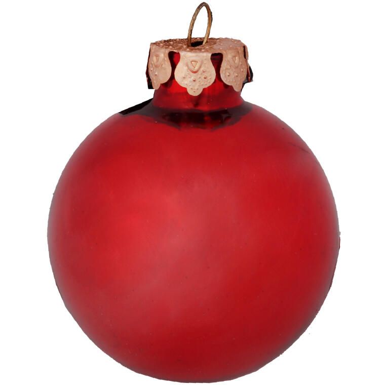 Elegancki Zestaw Świątecznych Bombek Szklanych z Czubkiem - Kolor Czerwony, 18 Sztuk