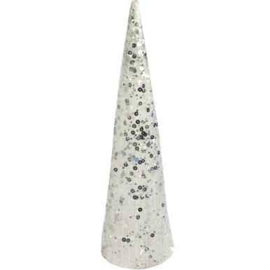 BIAŁA SIZALOWA CHOINKA-STOŻEK 40 CM - DEKORACJA ŚWIĄTECZNA