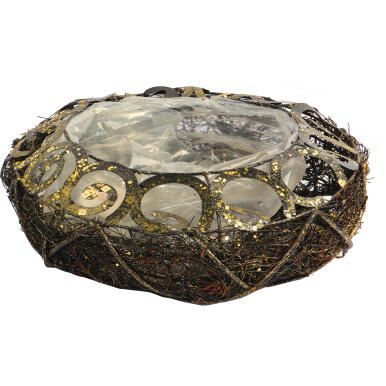 PODKŁAD FLORYSTYCZNY OSŁONKA Z FASZYNY RATTANOWEJ 30 CM