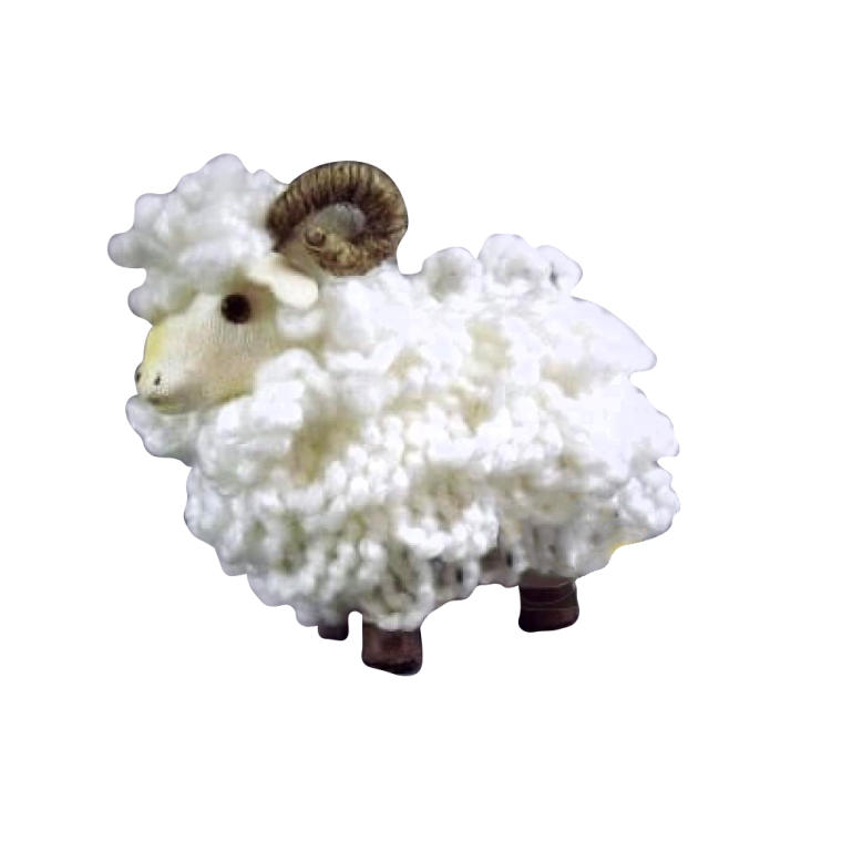 Wielkanocny Baranek z Wełny - Dekoracja Stołowa