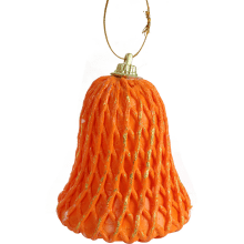 Dzwon Bożonarodzeniowy Pomarańczowy 8 cm - Ozdoba Styropianowa