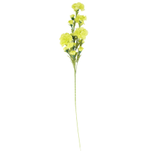 Sztuczna Gałązka Goździków w Kolorze Zielonym - 15 Kwiatów, Wysokość 86 cm