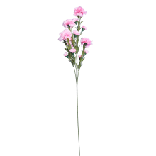 Sztuczna Gałązka Goździków w Kolorze Jasnoróżowym - 15 Kwiatów, Wysokość 86 cm
