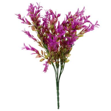 BUKIET 7 GAŁĄZEK BUKSZPANU 36 CM KOLOR FIOLETOWY