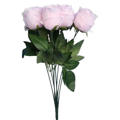 BUKIET 9 RÓŻ 45 CM KOLOR JASNO RÓŻOWY