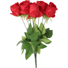 Bukiet 9 Sztucznych Róż Wysokiej Jakości 45cm, Kolor Czerwony
