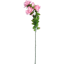 Gałązka z 4 Sztucznymi Różami Jasnoróżowymi - Dekoracja Realistyczna o Wysokości 80 cm