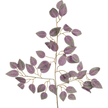 LIŚĆ GAŁĄZKA POTRÓJNA BENIAMINA KOLOR FIOLETOWY 60 CM