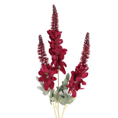 GLICYNIA GAŁĄZKA 3 KWIATÓW 96 CM KOLOR BORDOWY