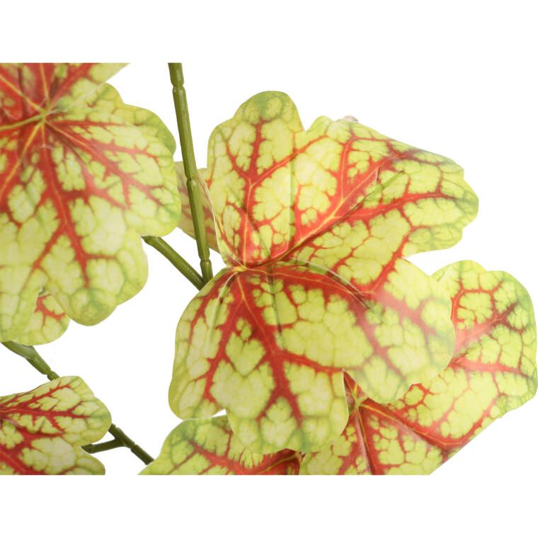 CALADIUM GAŁĄZKA LIŚCI OZDOBNYCH 82 CM KOLOR ZIELONO CZERWONY
