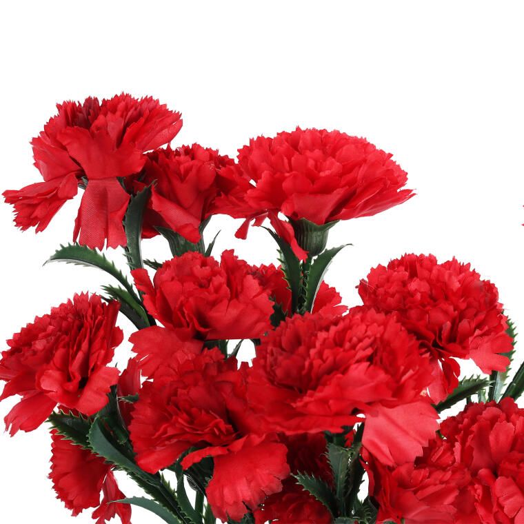 GOŹDZIKI BUKIET 15 KWIATÓW 42 CM KOLOR CZERWONY