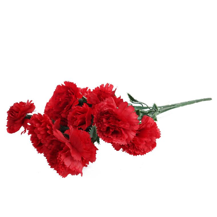 GOŹDZIKI BUKIET 15 KWIATÓW 42 CM KOLOR CZERWONY