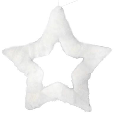 BIAŁA ZAWIESZKA DEKORACYJNA GWIAZDA 40 CM