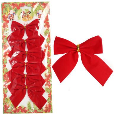 KPL.6 KOKARD WELUROWYCH 10 CM CZERWONE