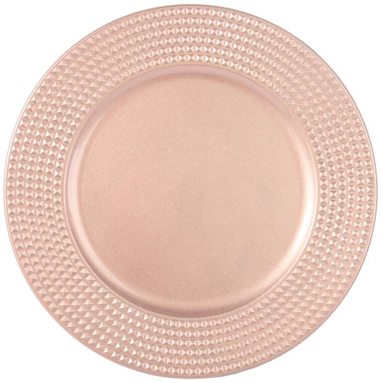 Podtalerz Dekoracyjny Kwadraciki Różowy 33cm - Akcesorium na Przyjęcia i Święta