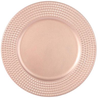 Podtalerz Dekoracyjny Kwadraciki Różowy 33cm - Akcesorium na Przyjęcia i Święta