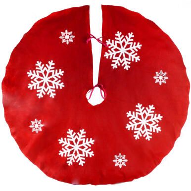 Ozdoba Osłona Dywanik Mata na Stojak pod Choinkę CZERWONA