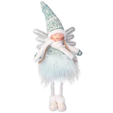 Anioł Bożonarodzeniowy na Stojaku, Zielony, 54 cm