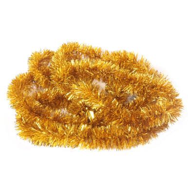 Złoty łańcuch choinkowy z metalizowanej folii 3 cm x 2 m - GOLIAT PRODUKT POLSKI