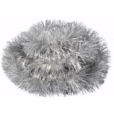 Łańcuch choinkowy fluorestencyjny srebrny fi 15 cm x 3 m