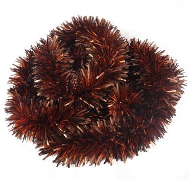 Brązowy Łańcuch Choinkowy z Metalizowanej Folii GC, 10cm x 3m, Polski Produkt-GOLIAT