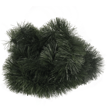 Zielony łańcuch choinkowy GOLIAT, średnica 10 cm, długość 2,8 m, ciemno zielony, polski produkt.