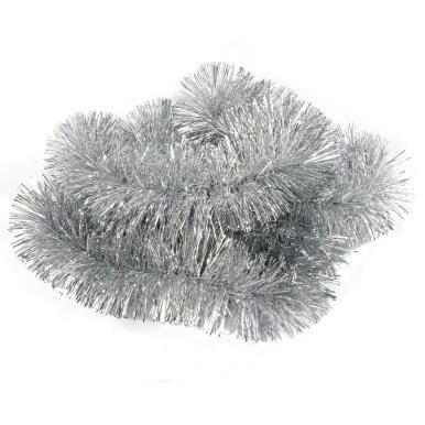 Srebrny Łańcuch Choinkowy Gęsty 10cm x 3m Goliat Premium