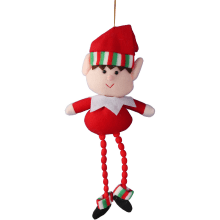 Czerwony Elf Bożonarodzeniowy do Zawieszenia 30 cm