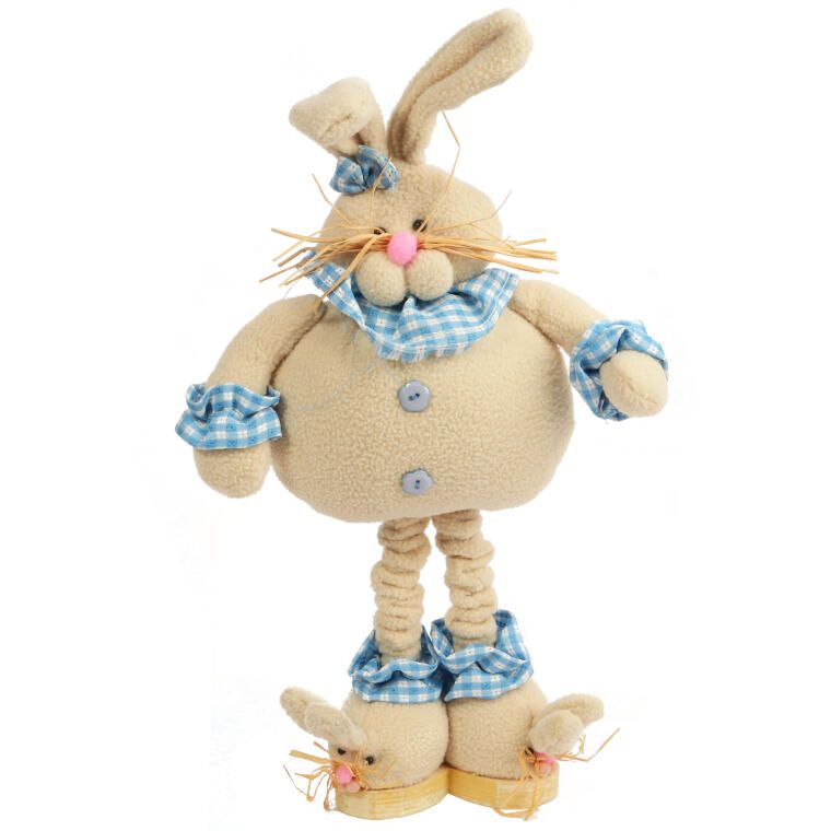 Zając stojący na teleskopach NIEBIESKI 40x24-60x24 cm