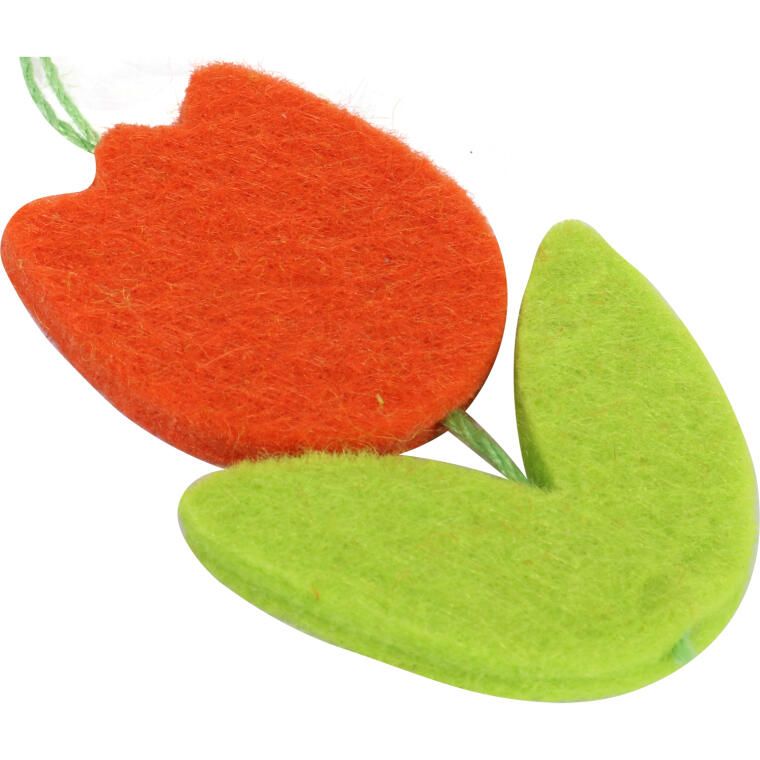 TULIPANY ZAWIESZKI FILCOWE  ZESTAW 6 SZT 6 CM