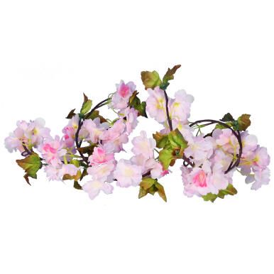 GIRLANDA KWIATOWA KWIAT WIŚNI JABŁONI SZTUCZNE KWIATY 1,8M jasno różówa