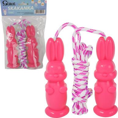 SKAKANKA Z RÓŻOWYMI ZAJĄCZKAMI 216 CM