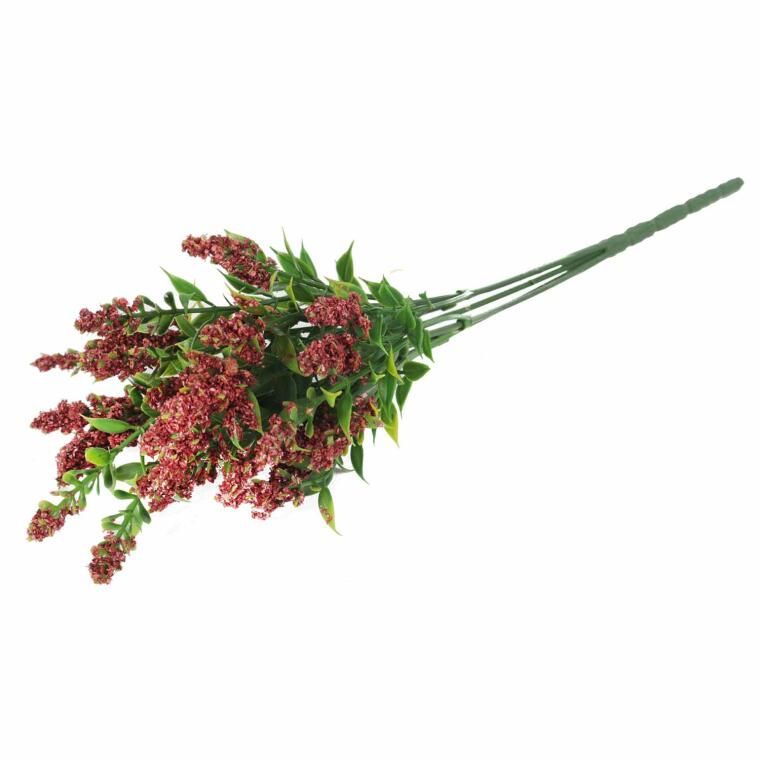 BUKIET 5 GAŁĄZEK TAWUŁKI 28 CM KOLOR CZERWONY