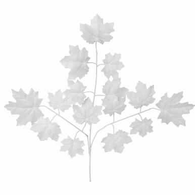 GAŁĄZKA LIŚCI OZDOBNYCH 68 CM KOLOR BIAŁY