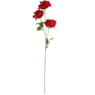 	GAŁĄZKA 3  ROZWINIĘTYCH R&Oacute;Ż 68 cm KOLOR CZERWONY