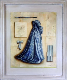 Obraz suknia niebieska 41x48 cm