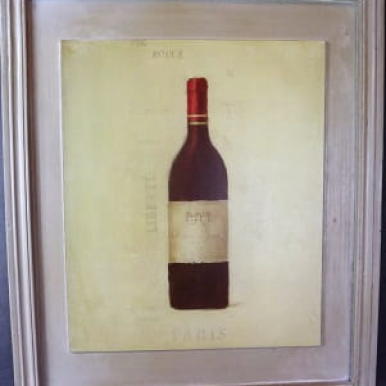 Postarzany Obraz Wina Czerwonego 40x50 cm - część dwuczęściowej serii