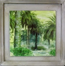 Obraz z motywem palmy o wymiarach 38x38 cm