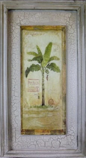 Obraz przedstawiający młodą palmę o wymiarach 26x46 cm