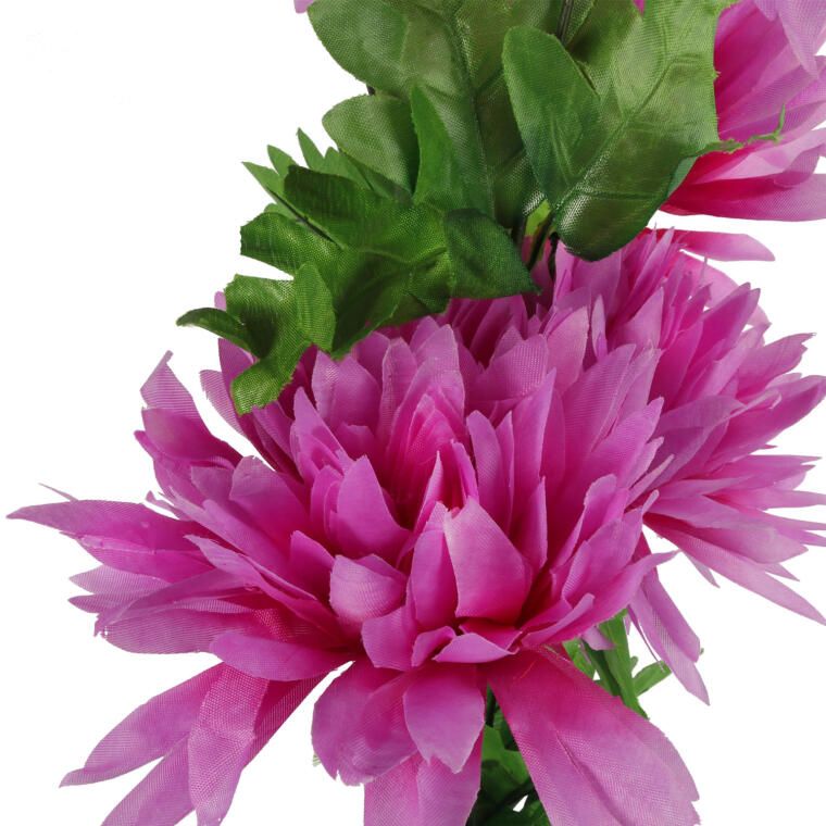 BUKIET 7 CHRYZANTEM 80 CM KOLOR FIOLETOWY