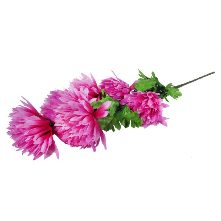 BUKIET 7 CHRYZANTEM 80 CM KOLOR FIOLETOWY