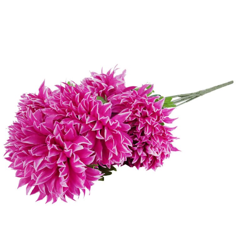 Bukiet 7 dużych chryzantem w kolorze fioletowym 74 cm