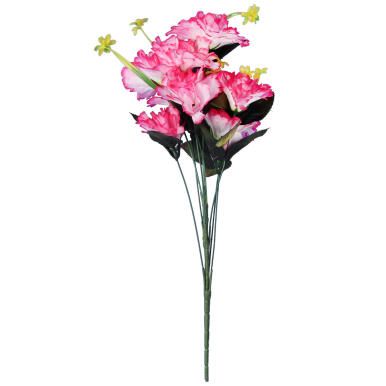 Bukiet 9 GOŹDZIKÓW w kolorze RÓŻOWO BIAŁYM 54 cm