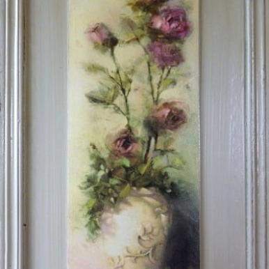 Obraz kompozycja z różami 1 w rozmiarze 30 x 56 cm