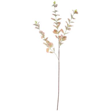 Gałązka Sztucznych Liści Eukaliptusa 80 cm jasno różowa
