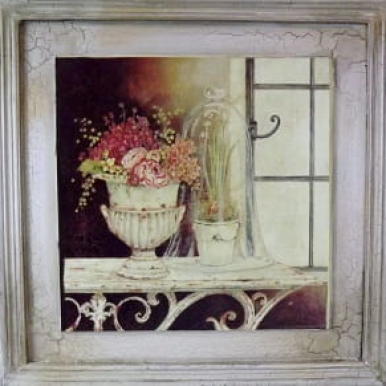 Obraz Kompozycja Kwiatów w Stylu Vintage, 38 x 38 cm, Drugi w Serii