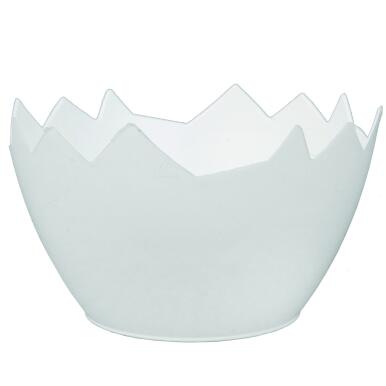 Osłonka Doniczka Wysoka Jajko BIAŁA na rzeżuchę